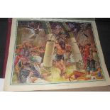A portfolio containing over 60 1960's full colour school posters of biblical scenes