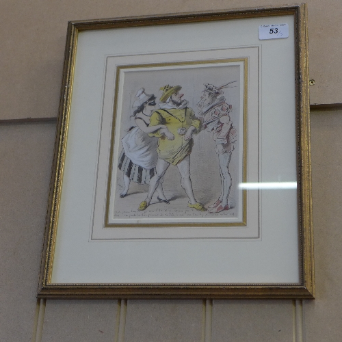 A set of three mixed media theatrical studies by Hauser, signed and inscribed M French (3)