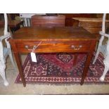George III mahogany side table with single drawer raised on square tapered supports
