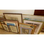 An extensive collection of prints and watercolours