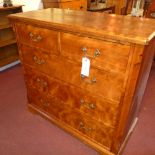 An Arts and Crafts satinwood chest fitte