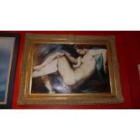 An oil on board after Reubens 'Leda and