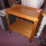 A Danish style teak two tier table toget