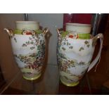 A pair of twin handled Noritake cases th