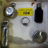 A silver perfume phial,