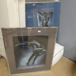 A pair of prints anatomical studies in silvered frames
