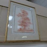 A Jacob Moore FSA 1740-1793 study of a tree,