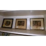 Three Baxter prints depicting Victorian genre scenes