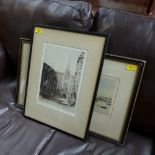 An etching by Fred Farrell 'The Guildhall' together with 'Westminster from Waterloo Bridge' a