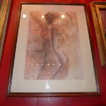 A limited edition print 'Purity' of a female nude 347/450 signed indistinctly