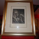 A Gustav Dore gravure sur bois from Dante's Inferno glazed and in silvered frame with details verso