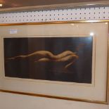 Two limited edition Francis Kelly prints, one of Cornwall and the other of a reclining figure
