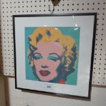 A glazed and framed Andy Warhol Marilyn Monroe photolithograph