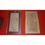 A pair of pencil portraits of children signed Francis Maloney