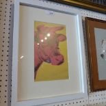 An Andy Warhol print 'Cow' glazed and framed