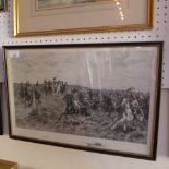 A glazed and framed artists proof Napoleon print 'Battle of Friedland' signed and stamped