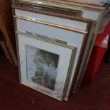 A collection of five various glazed and framed pastel studies mostly landscapes some signed and