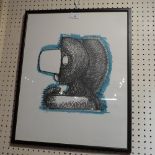 A limited edition glazed and framed Pietro Cascella print, numbered of ten in pencil and with