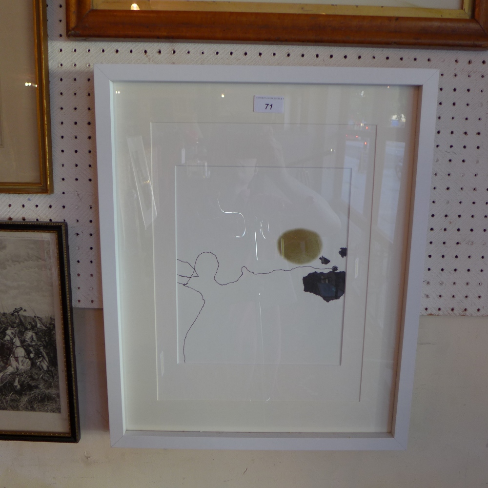 A glazed and framed Victor Pasmore abstract print