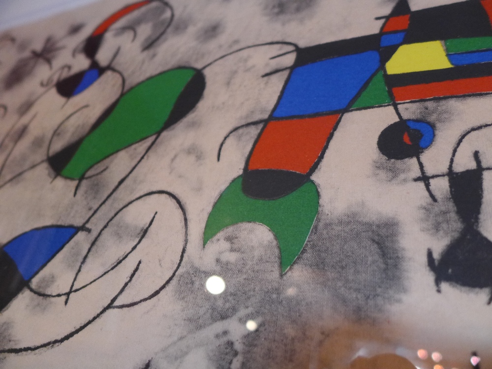 A glazed and framed Joan Miro lithograph 'Colours 1976' unsigned - Image 2 of 2