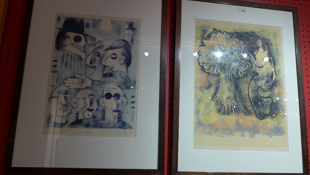 A pair of Limited edition lithographs by Jim Anderson signed and numbered in pencil with details