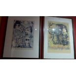 A pair of Limited edition lithographs by Jim Anderson signed and numbered in pencil with details