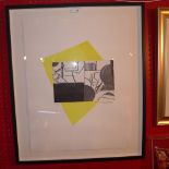 A limited edition Joan Gardy Artigas handsigned and numbered etching limited to 75 glazed and