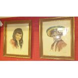 A pair of limited edition prints of "Gina and Jose" signed