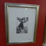 A lithograph after the engravings by Francisco Goya titled "Volaverunt"