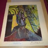 An unframed Pablo Picasso print, still life study, signed but without provenance