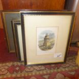 A set of six book plate engravings architectural studies and a similar
