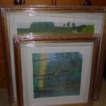 A set of three Gustave Klimt prints of landscape scenes