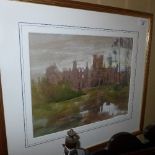 An opaque watercolour of a country house,