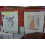 A pair of Dali prints