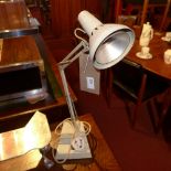 A vintage white painted angle poise desk lamp