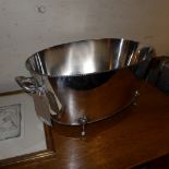 A silver plated champagne bath