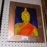 An oil on canvas of  Buddha by Alison dare
