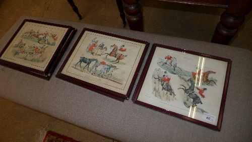 A set of seven fox hunting colour prints after Alken