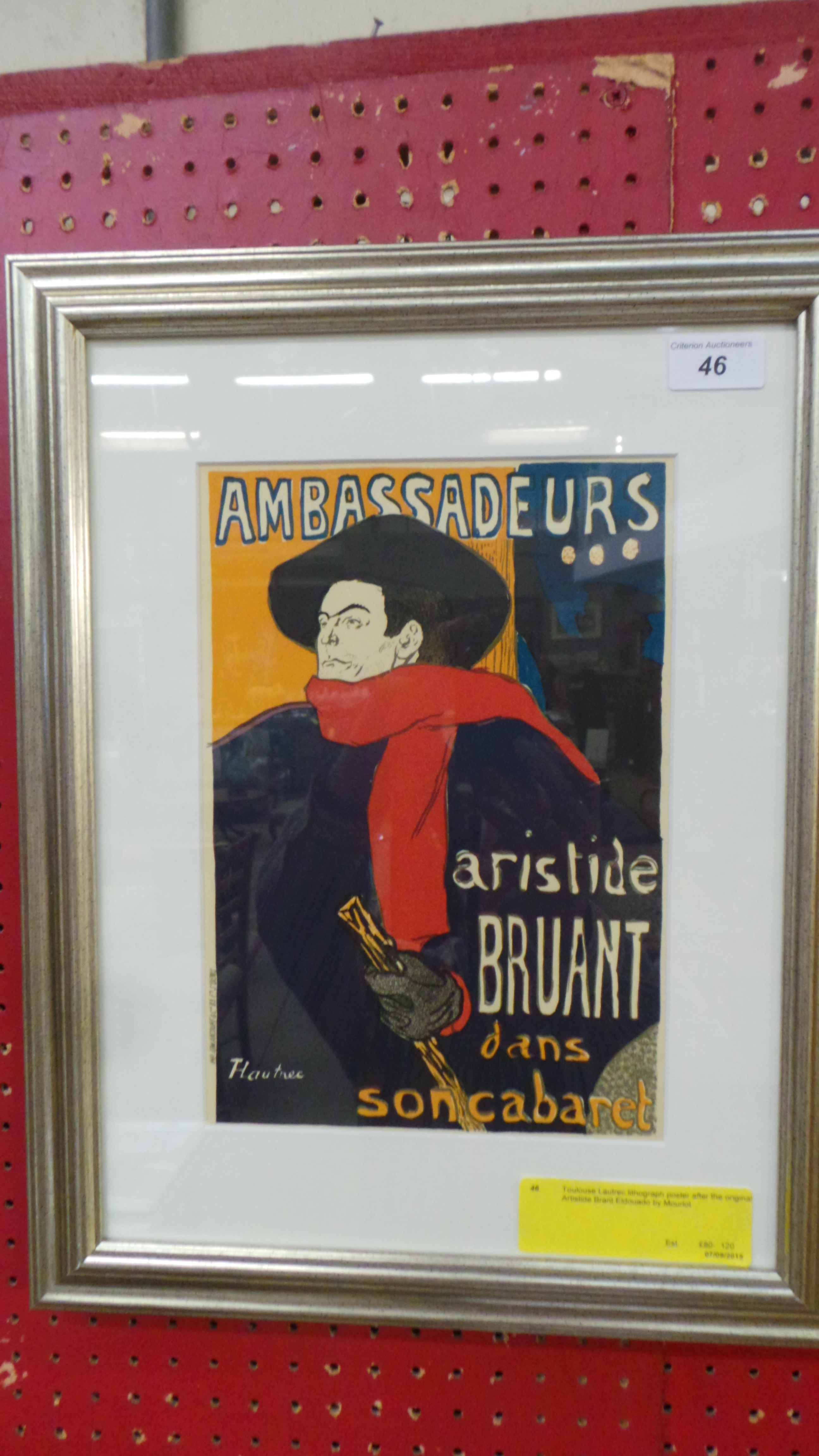 Toulouse Lautrec lithograph poster after the original Artistide Brant Eldouado by Mourlot