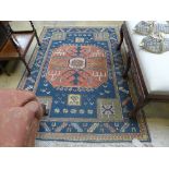 A handwoven Turkish carpet,