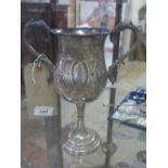 A late C19th silver plated trophy awarded to a Charles Spaniel,