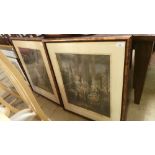 A pair of C19th coloured engravings "setting out to the fair" and "The fairing" framed and glazed