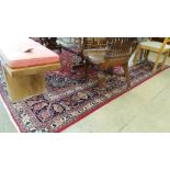 An extremely fine signed North East Persian Meshad carpet 320 cm x 240 cm central pendant medallion