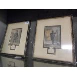 Two baxter prints depicting Dickensian characters
