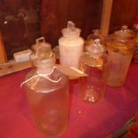 A collection of chemists apothecary bottles