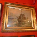 A lithograph c1900 in a fine period frame, marine seascape 'Dover Castle' by Robert Ernest Roe, 15''