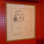 An portrait etching dated 1959 of the actor, writer and humourist Peter Ustinov titled 'From Life,
