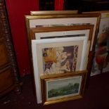 A collection of ten various glazed and framed prints