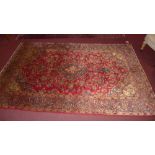 An extremely fine central Persian Kashan rug, 240cm x 150cm,