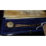 A vintage Omega gold plated ladies wristwatch